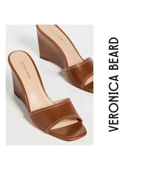 Veronica Beard
Ellen Wedge Sandals size US 9.5 Women’s New Caramel brow Leather